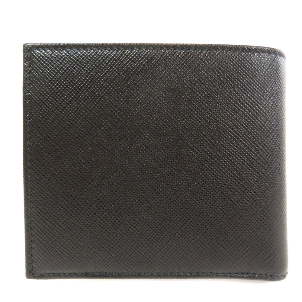 Prada Leather Wallet Bi fold Black